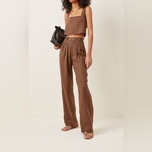 Posse Pierre Linen Wide-Leg Trousers